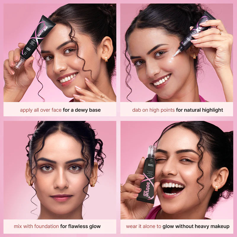 3-in-1 Illuminating Strobe Cream | Pink Instant Celeb-like Glow | Skincare-infused | Non-sticky