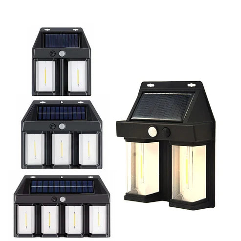 DUAL OUTDOOR SOLAR LIGHT WALL BULB
