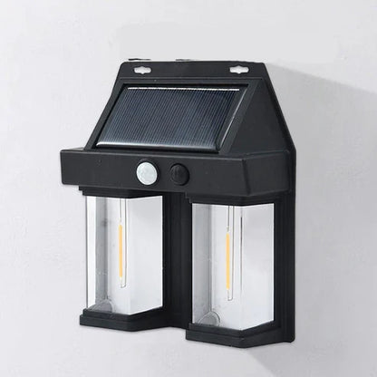 DUAL OUTDOOR SOLAR LIGHT WALL BULB